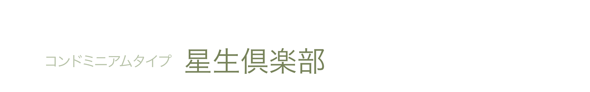コンドミニアムタイプ 星生倶楽部