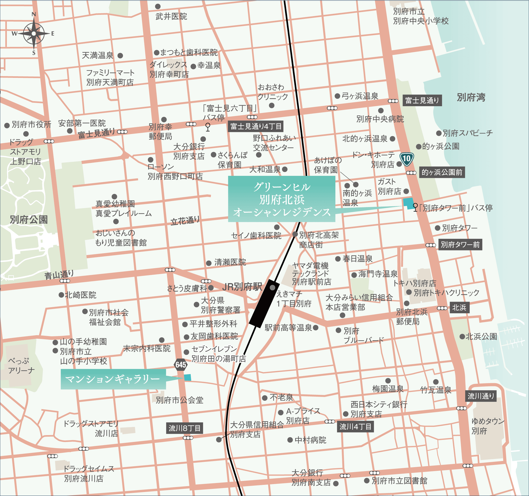 現地・マンションギャラリー案内図